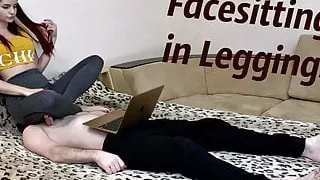 Girl In Spandex Leggings - Facesitting and Ass Grinding