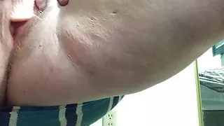Huge tongue vibrator in swing