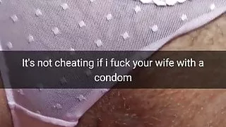We used a condom! It’s not cheating! - Cuckold Snapchat Captions