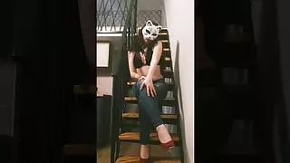 Teaser. Vera Mill on Stairs.