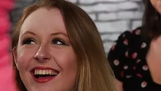 Clothed British bachelorette party dominatrices