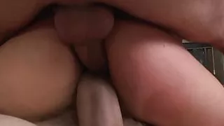 Jenny getting her whore ass ruined by two big cocks