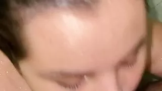 Juanita sucking dick in the shower again