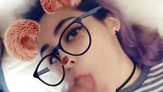 after the party, my little stepsister snapchats to her boyfriend 