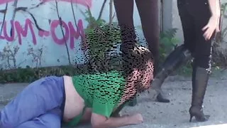 Balkan brat girls – boot domination outdoors