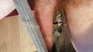 Tight foreskin dick cums in briefs