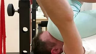 Mistress Sofi In Blue Leggings Face Sitting and Ass Worship