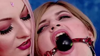 Sexy slow gag games, Arya Grander and her submissive girl