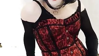 Sissy Slut Debra in heavy makeup can never get enough cock