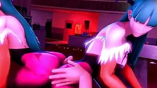 Double Morrigan Grinding Assjob