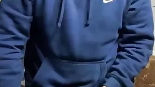 scally boy pisses in a bottle