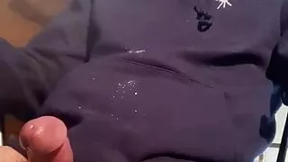 fit as fuck smoking guy shoots a load