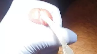 Catheter play with left-handed nurse