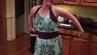 Beautiful hairy milf stripping