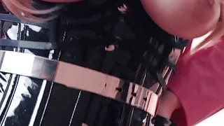 Fetish clothing, PVC vinyl shiny dress