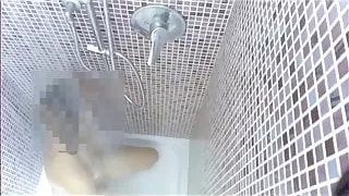 Bad, Badeværelse, Europæisk, Give Finger, Onani, Milf