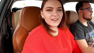 Everyone saw what she was doing. Blowjob while driving!