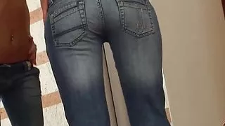 My jeans are so tight they rub my teen pussy