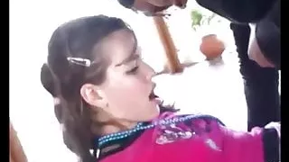 18yo skinny girl gets filled