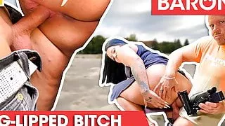AshleyCumstar received a big cumshot in public! Datinbbaron.com