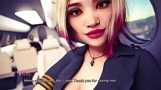 Stewardess Mimi Blonde Slutt Gets Fucked Hard in Her Pink Pu