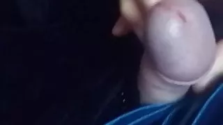 Crossdresser in blue velvet dress