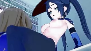 Lisa licks Mona's pussy before fucking her with a strapon.