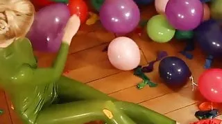 Green Rubber Catsuit