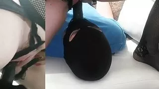 Face dildo riding. Face sitting homemade