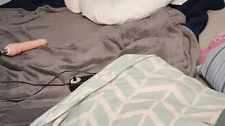 Sex machine fucks me to complete orgasm!