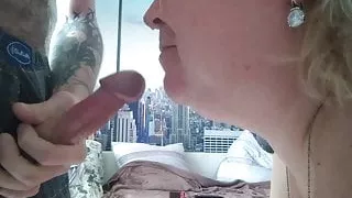 powerful cumshot in the mouth