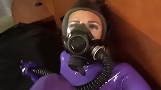 Latex Catsuit Full Enclosure Fucking