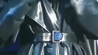 Rubber woman, latex clothing transformation