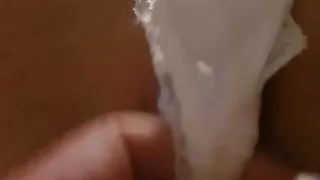 Teasing and talking to her little cunt ....