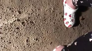 My girlfriend in her crocs