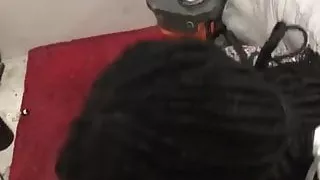 Blow job by a black female midget