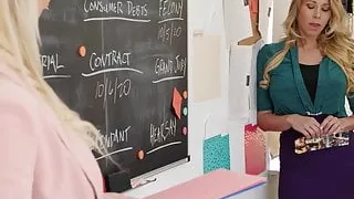 Naughy lesbian lawyer caught masturbating by new assistant