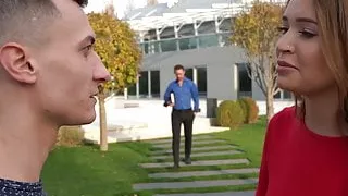 Caught Banging Her Teacher, Her BF Joins For A Hard DP