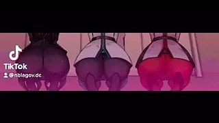 Rider Girls asses with darbuka