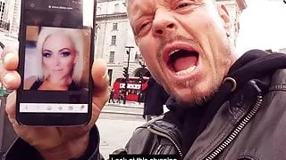 German tourist has real gonzo sex date with blonde slut in London