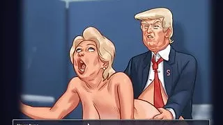 Summer TimeSaga – Donald Fucks Hillary – Old Couple Sex