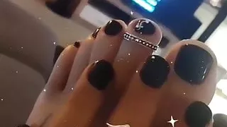 My painted Male toes