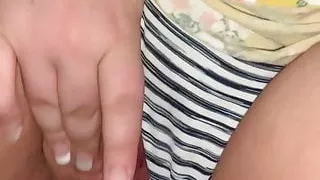 Playing with my wet pussy and my anal toy