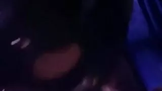 Girl in mask sucking dick