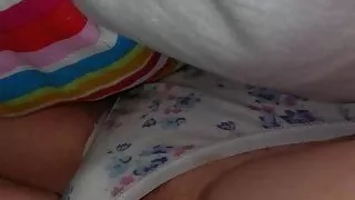 My wife in color cotton panties