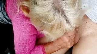 Granny sucks cock e25
