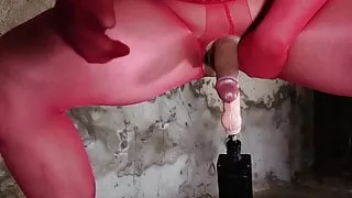 orgasm sex machine and pantyhose