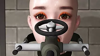 Sexy woman in latex catsuit bangs a pregnant college girl