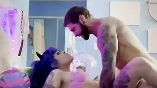 Eddie Danger fucks Kitty Cat DaamnJacqui with plug tail hard
