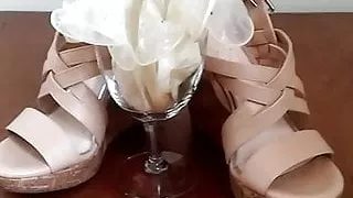 Carol's Heels with cup of condoms